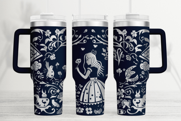 Alice 40oz Laser Tumbler Wrap SVG