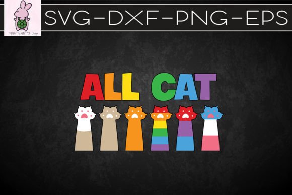 All Cat Paws LGBT Pride Diversity SVG