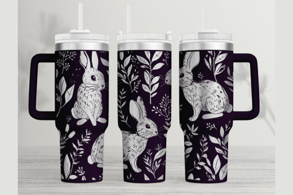 Baby Bunny Tumbler Wrap SVG