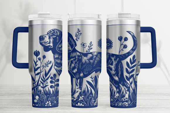Beagle 40oz Laser Tumbler Wrap SVG