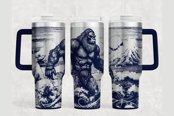 Bigfoot 40oz Laser Tumbler Wrap SVG