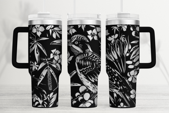 Bird 40oz Laser Tumbler Wrap SVG