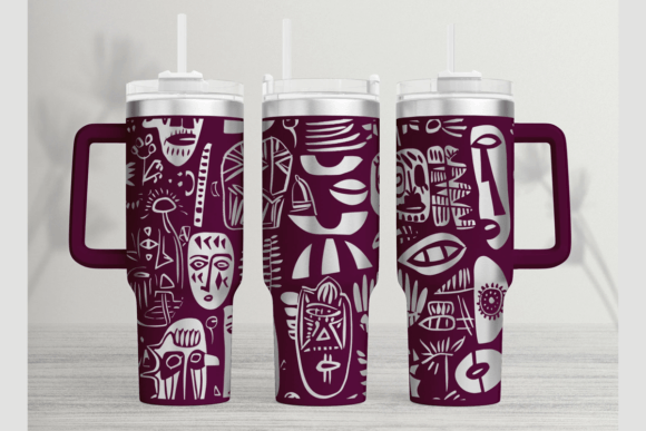Boho Art Tumbler Wrap SVG