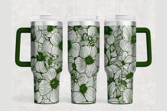 Boho Floral Tumbler Wrap SVG
