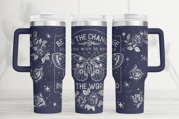 Butterfly Quote 40oz Laser Tumbler Wrap