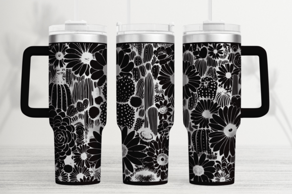 Cactus Sunflower Laser Tumbler Wrap SVG