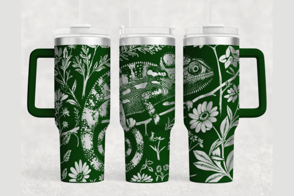 Chameleon 40oz Laser Tumbler Wrap SVG