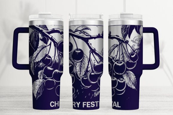 Cherry Tumbler Wrap SVG