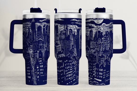 City Night 40oz Laser Tumbler Wrap SVG