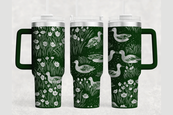 Cute Duck Tumbler Wrap SVG