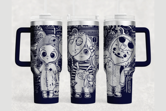 Cute Ghost 40oz Laser Tumbler Wrap SVG