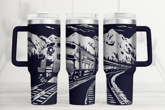 Diesel Train 40oz Laser Tumbler Wrap SVG