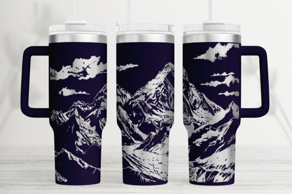 Everest 40oz Laser Tumbler Wrap SVG