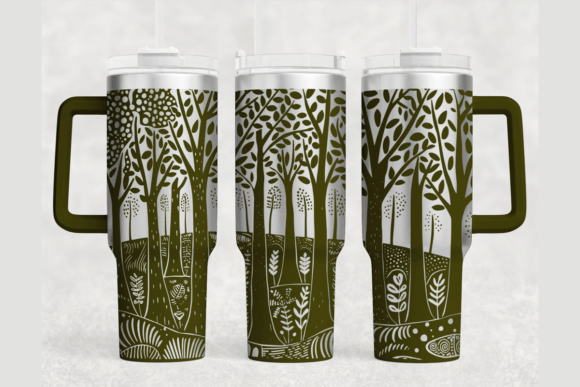 Forest Tumbler Wrap SVG