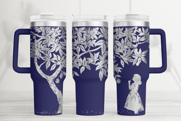 Girl Tree 40oz Laser Tumbler Wrap SVG