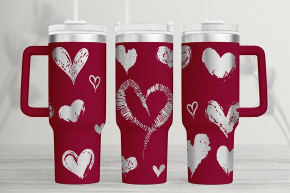 Heart 40oz Laser Tumbler Wrap SVG