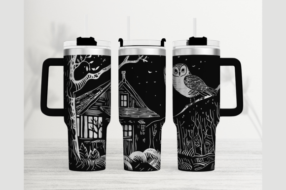 Horror House Tumbler Wrap SVG