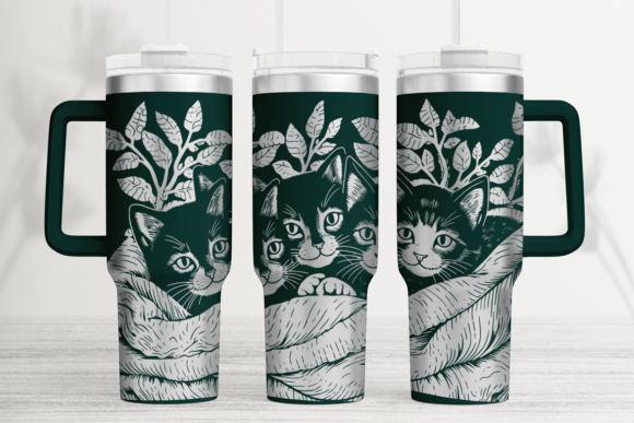 Kitten Sleep 40oz Laser Tumbler Wrap SVG