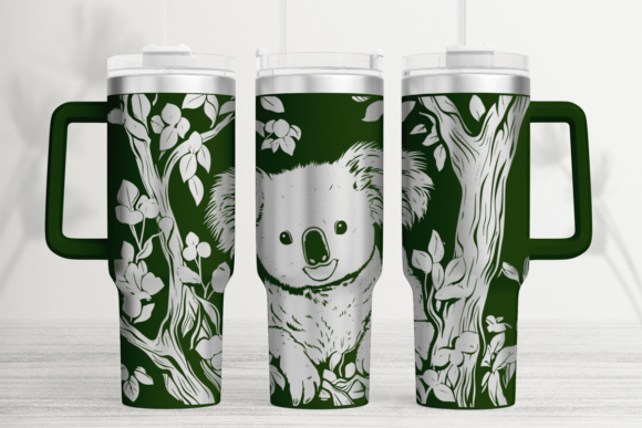Koala Bear 40oz Laser Tumbler Wrap SVG