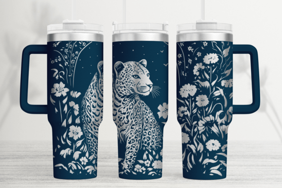 Leopard 40oz Laser Tumbler Wrap SVG