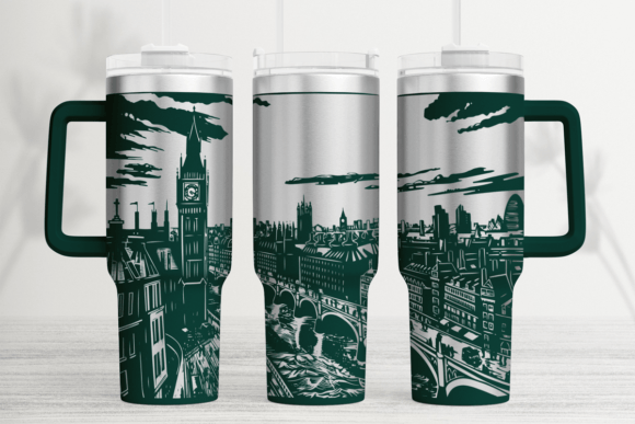 London City 40oz Laser Tumbler Wrap SVG
