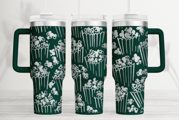 Popcorn 40oz Laser Tumbler Wrap SVG