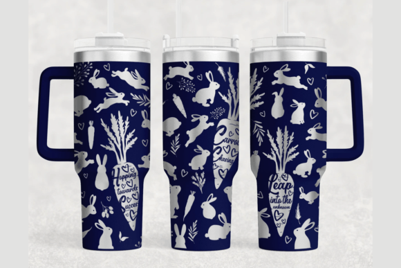 Rabbit 40oz Laser Tumbler Wrap SVG