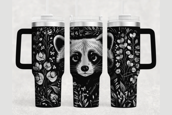 Red Panda 40oz Laser Tumbler Wrap SVG