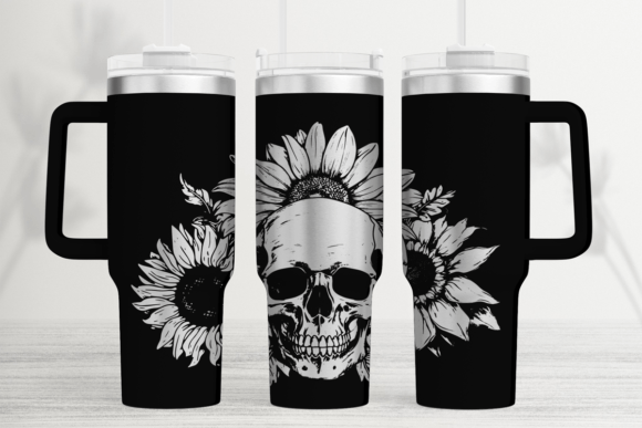 Skull Roses Tumbler Wrap