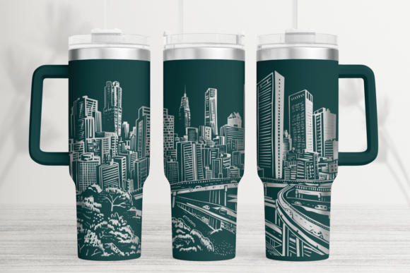 Tokyo City 40oz Laser Tumbler Wrap SVG