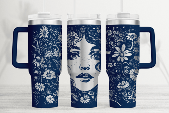 Witch Flower Tumbler Wrap SVG