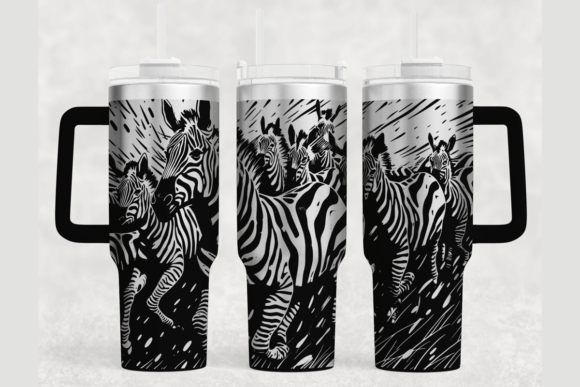 Zebra 40oz Laser Tumbler Wrap SVG
